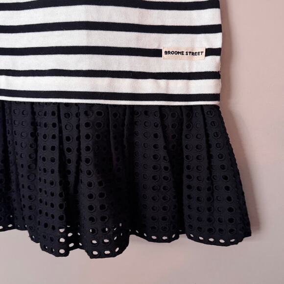 Kate Spade New York Broome Street Dot Eyelet Stripe Dress Size Small - Picture 4 of 6